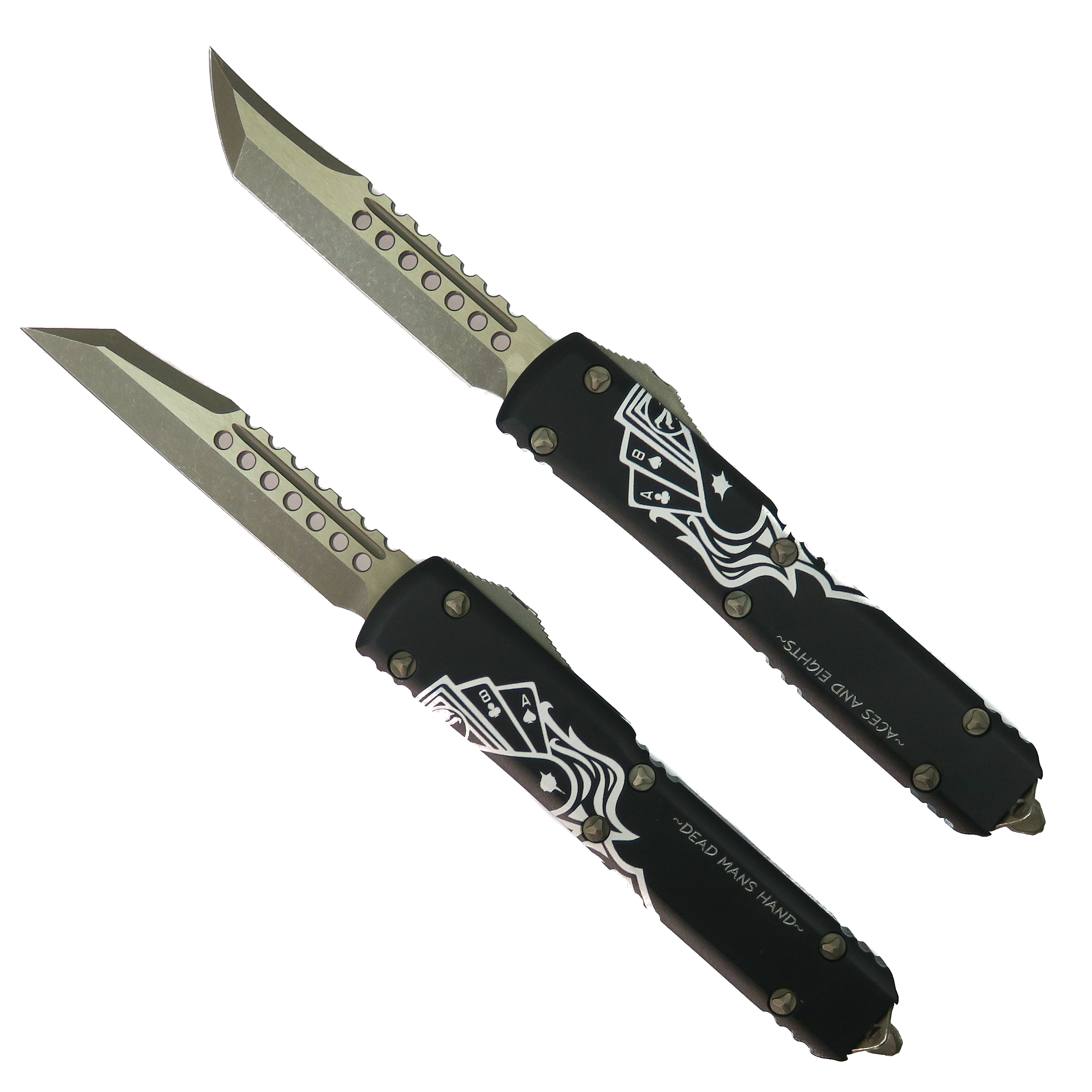 Microtech Signature Series Ultratech Dead Man's Hand Hellhound and