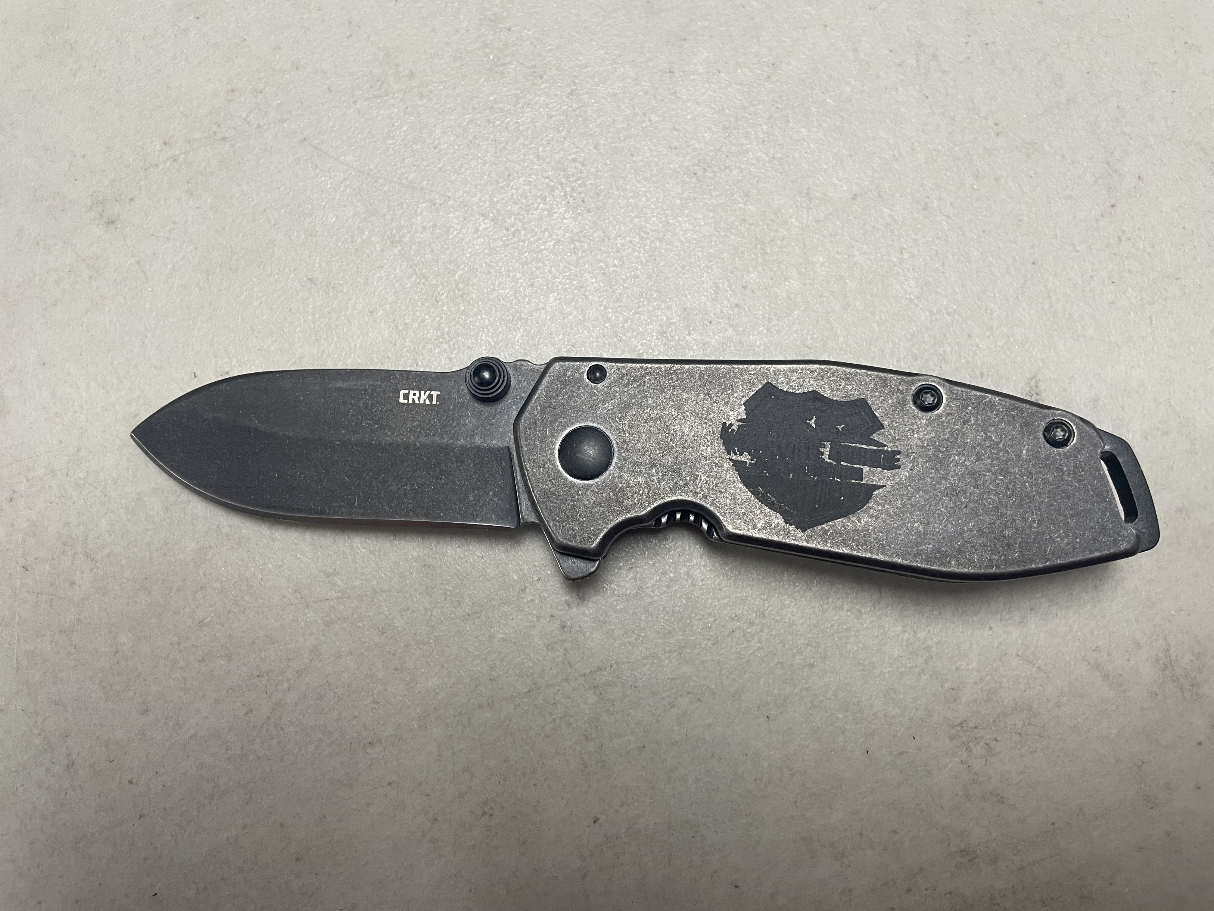 CRKT SCRATCH & DENT Squid Assisted Black Knife| BladeOps