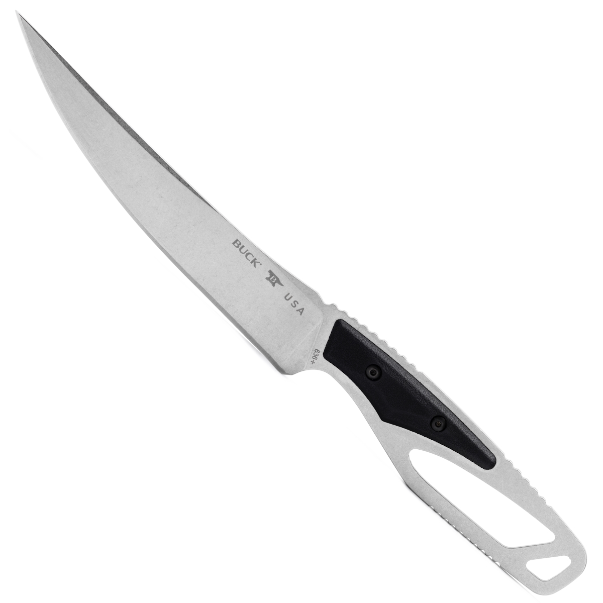 Buck 636 PakLite Processor Select Knife, Stonewash Trailing Point Blade ...