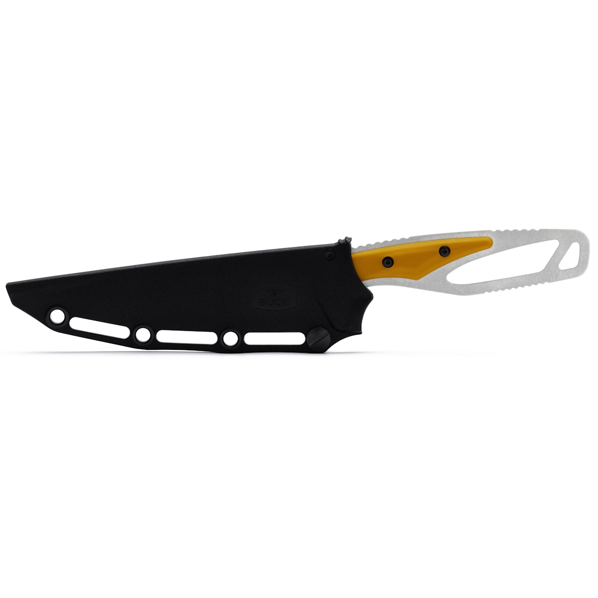 Buck 636 Orange PakLite Processor Select Knife, Trailing Point