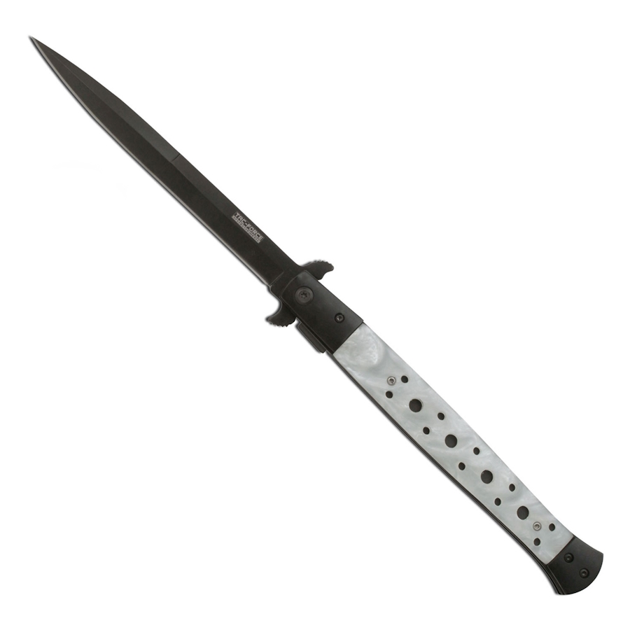 Tac Force TF-547PB Pearl Spring Assist Knife, Black Spear Point