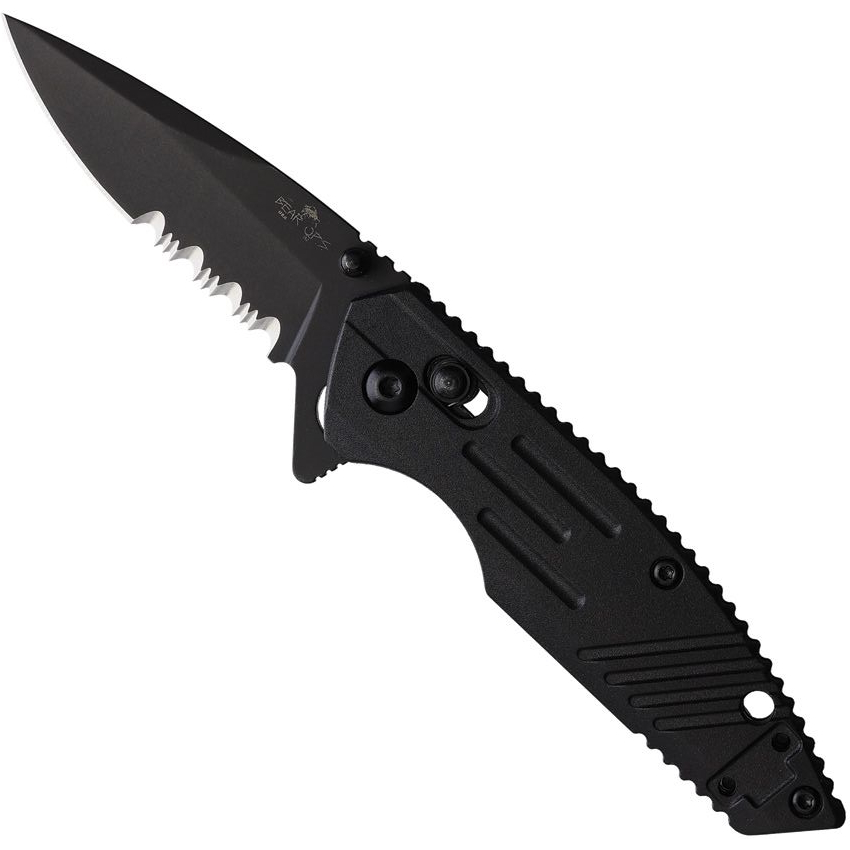 Bear Ops Mini Rancor IX Zytel Flipper Knife, Serrated Drop Point