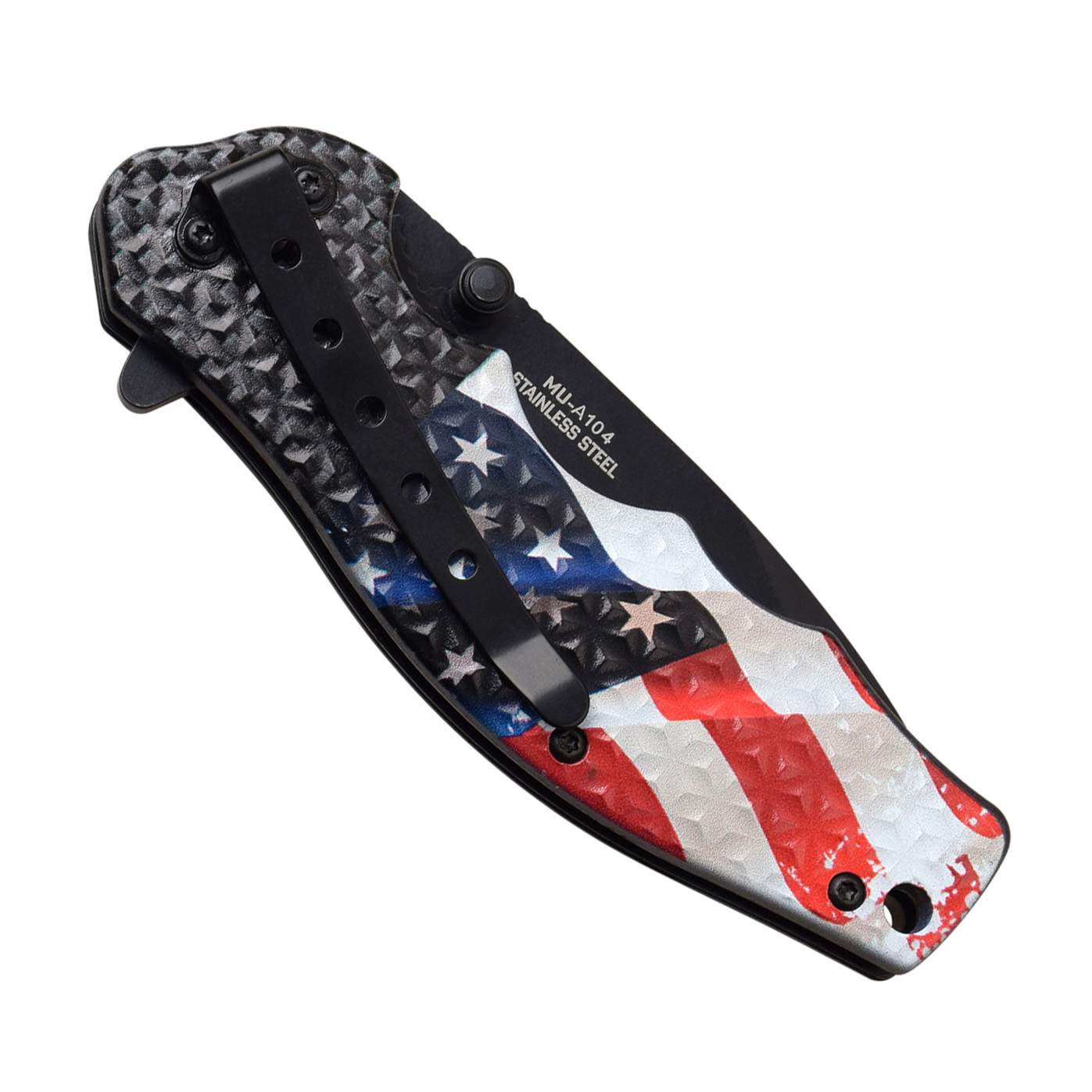 Master USA American Flag Injection Molded Spring Assisted Knife | BladeOps