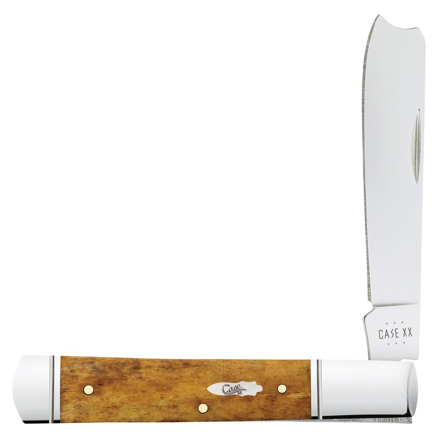 Case XX Smooth Antique Bone Razor Knife | BladeOps