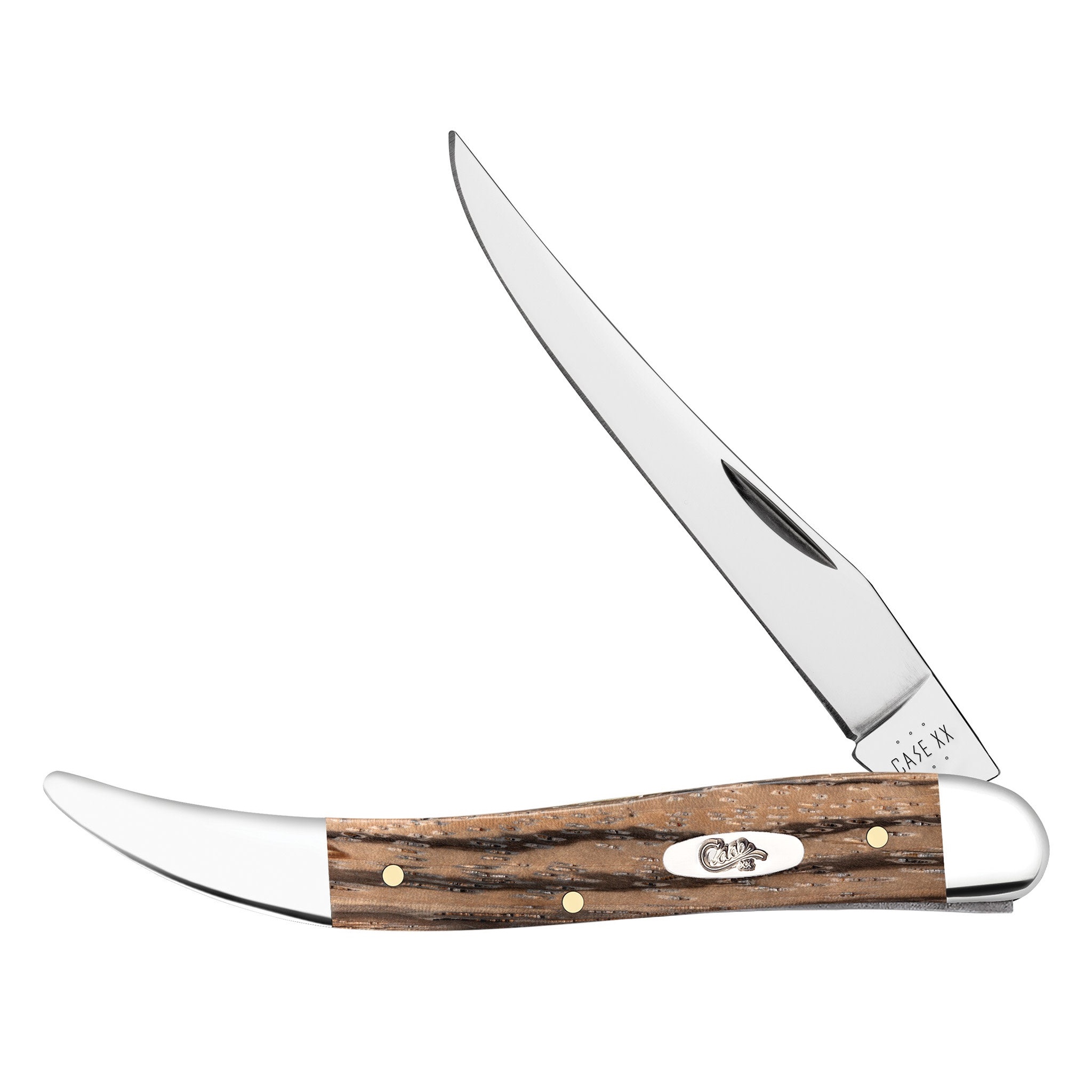 Case XX Smooth Natural Zebra Wood Texas Toothpick Knife | BladeOps