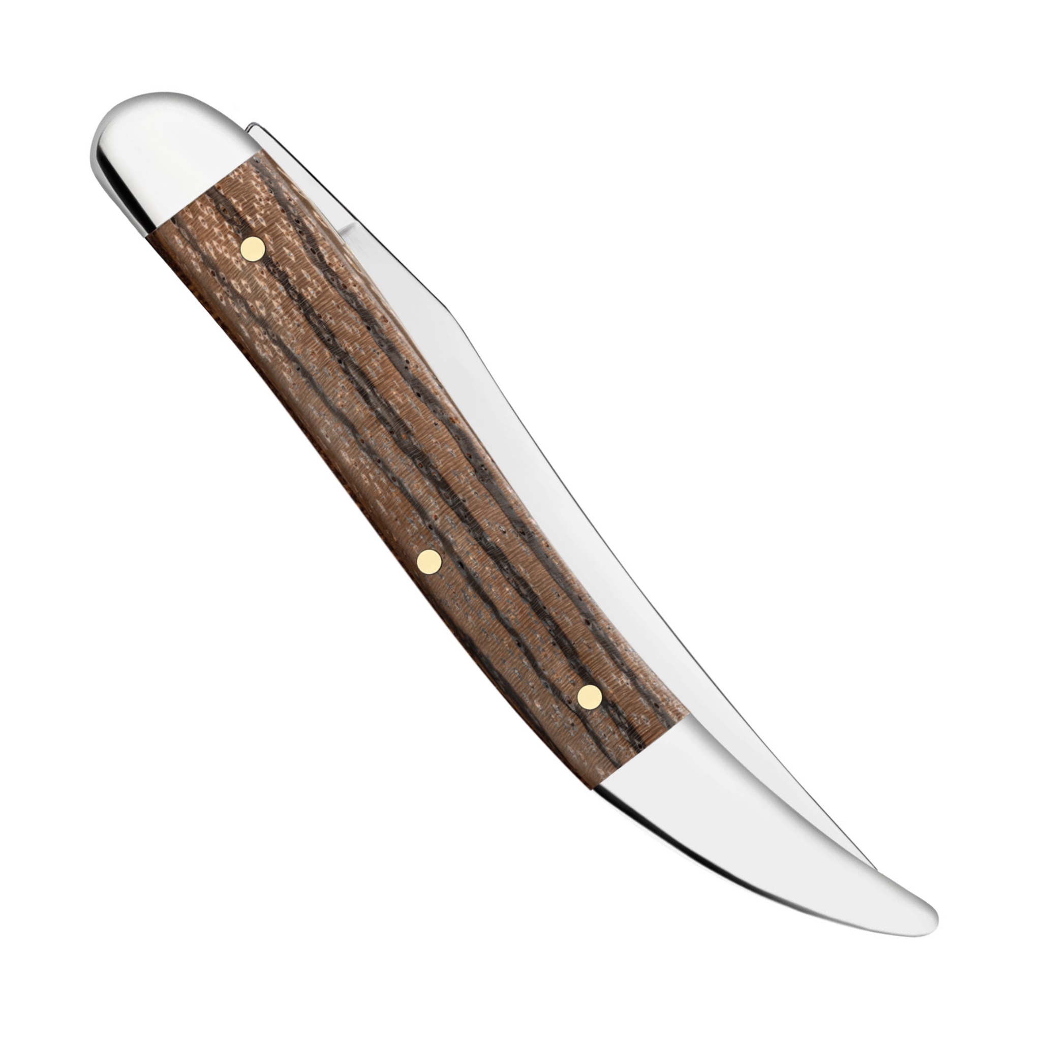 Case XX Smooth Natural Zebra Wood Texas Toothpick Knife | BladeOps