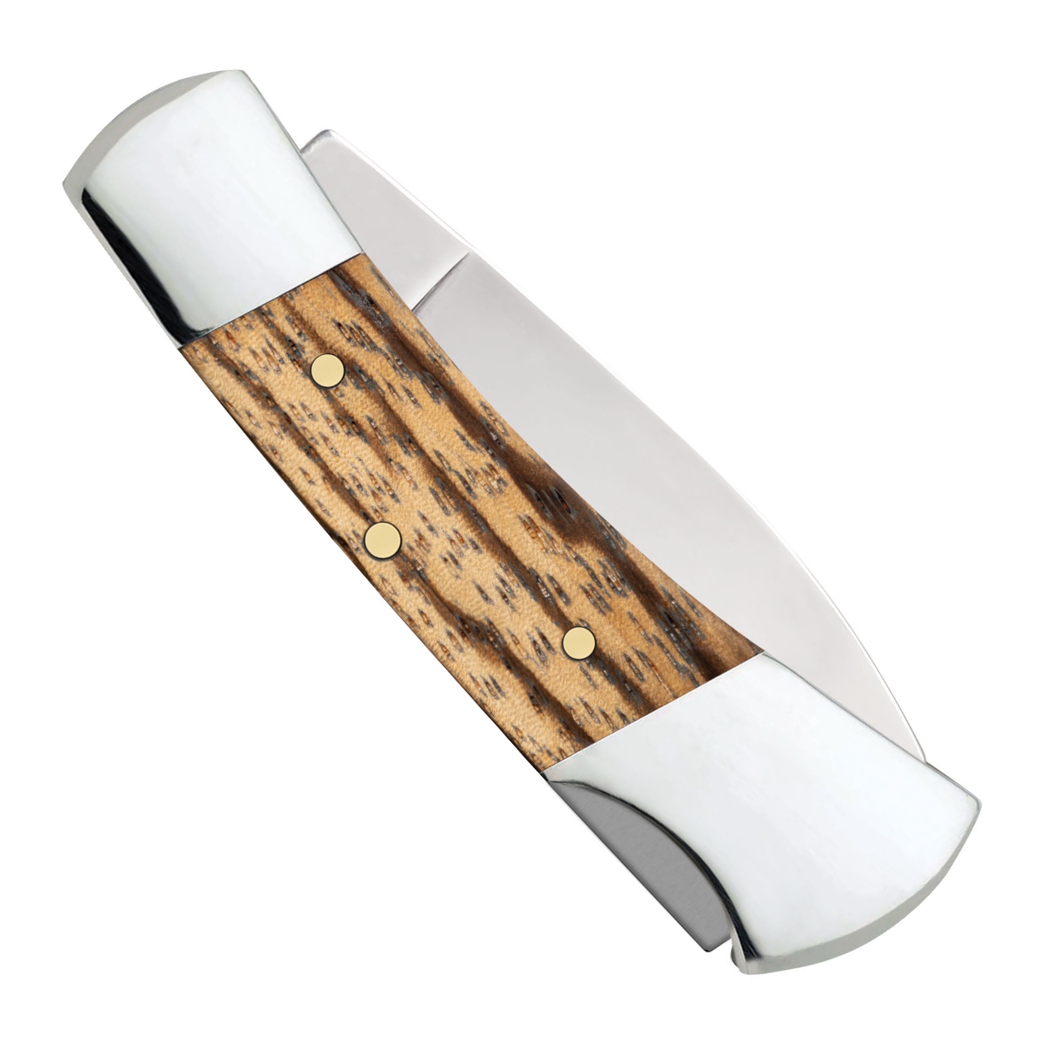 Case XX Smooth Natural Zebra Wood Lockback Knife | BladeOps