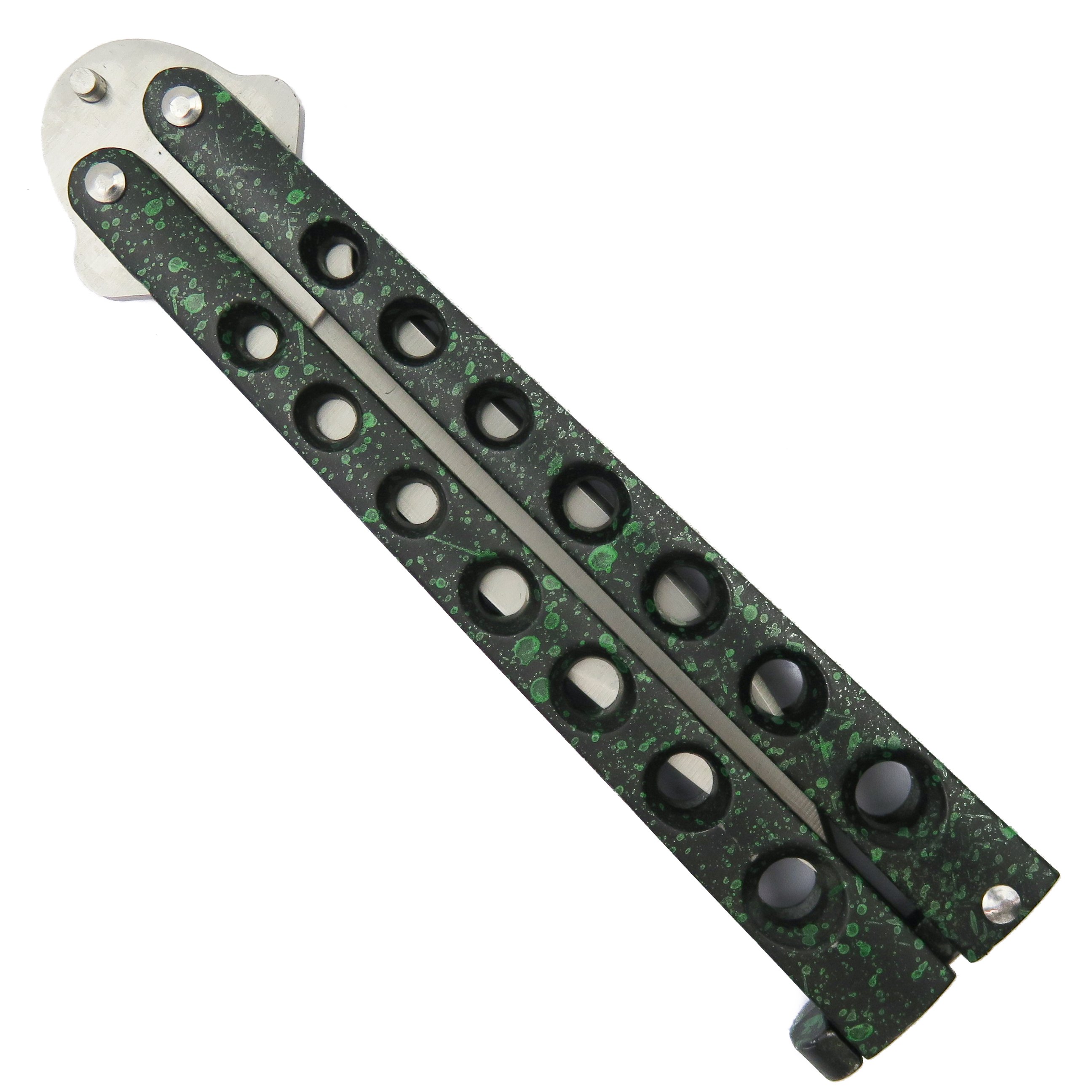 Green Heavy Duty Butterfly Knife | Bladeops