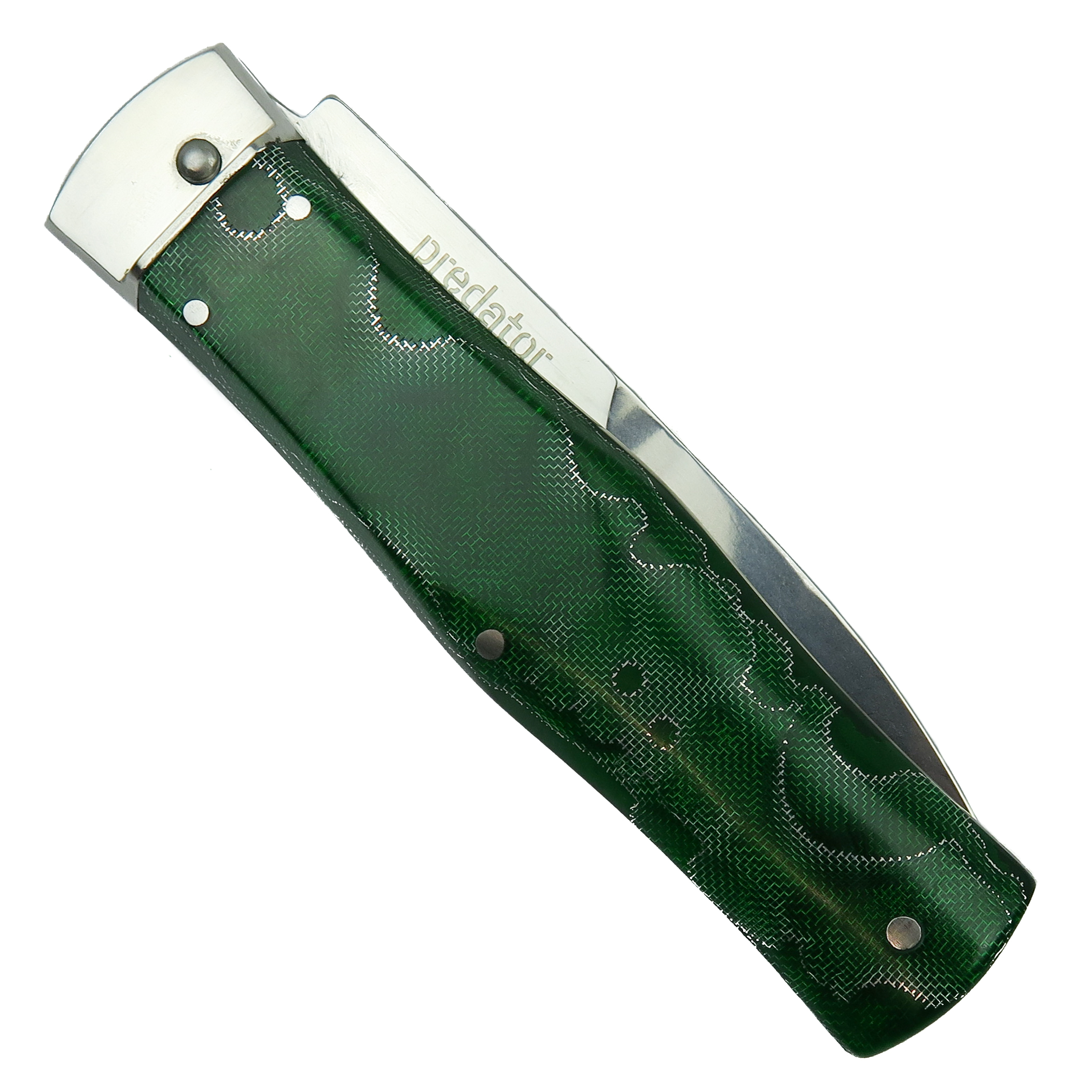 Mikov 241 Predator Green Raffir Handle Leverlock Auto Knife