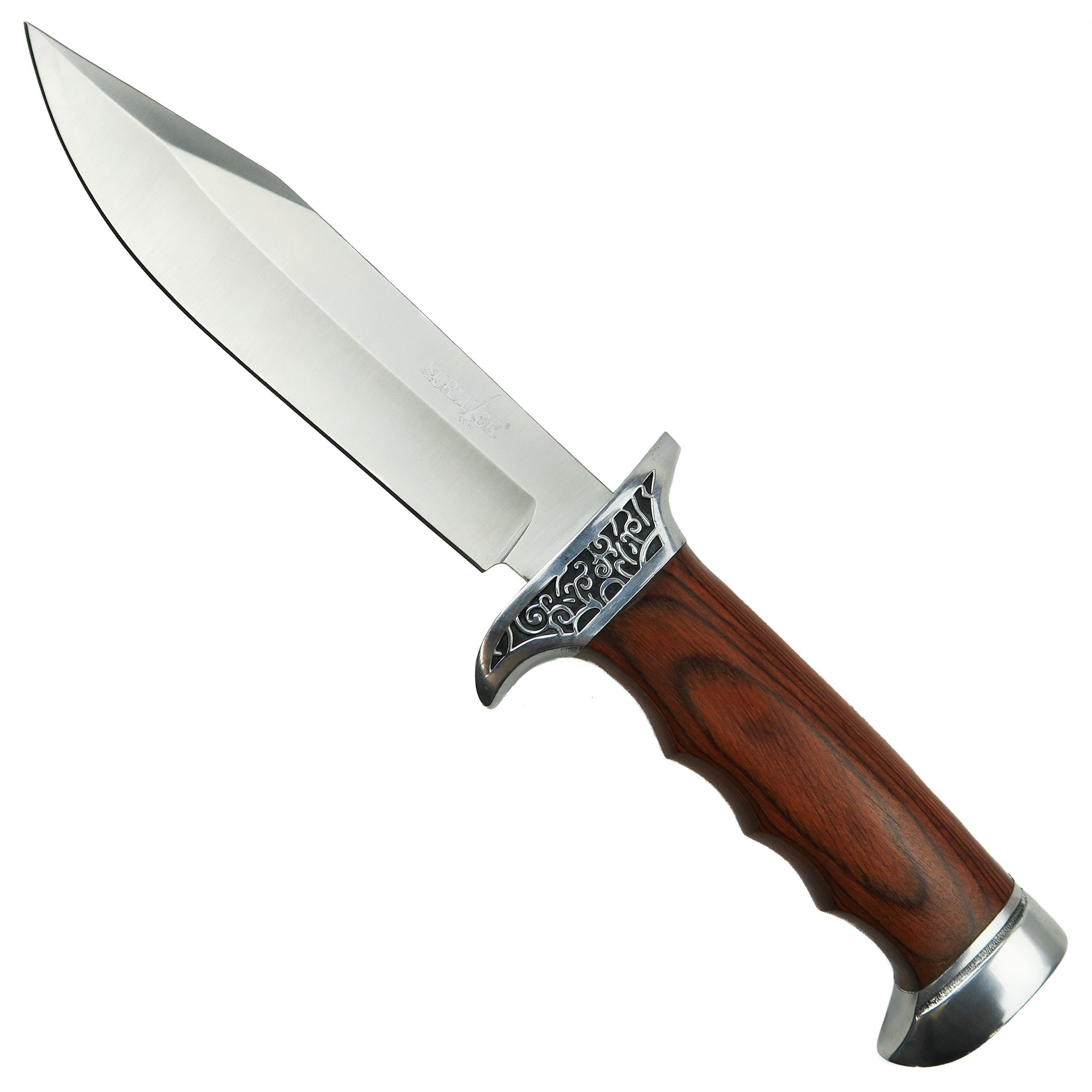 Survivor Knives HK-783 Wood Bowie Fixed Blade Knife | BladeOps