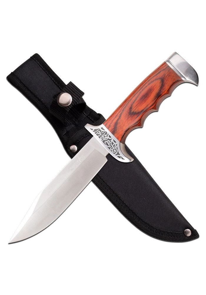 Survivor Knives HK-783 Wood Bowie Fixed Blade Knife | BladeOps