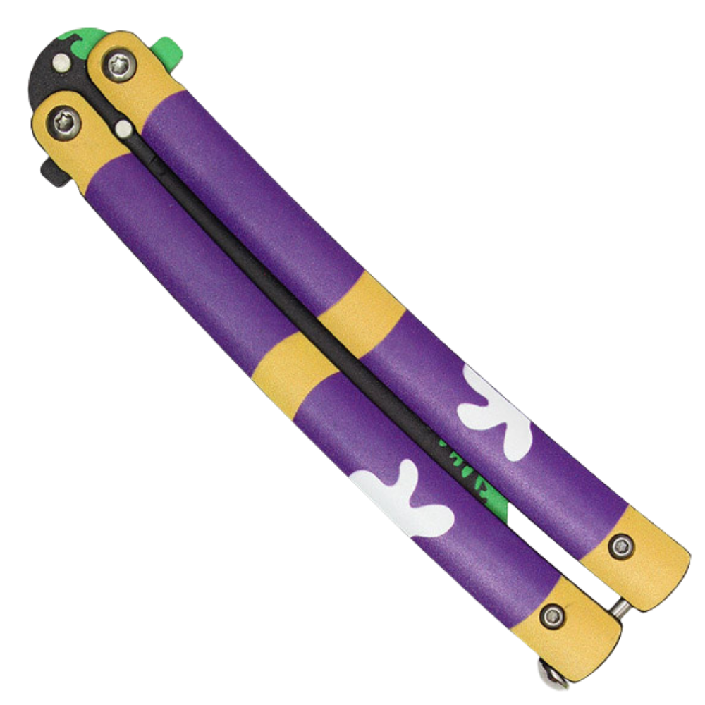 Roronoa Zoro One Piece Butterfly Knife, Black and Green Training