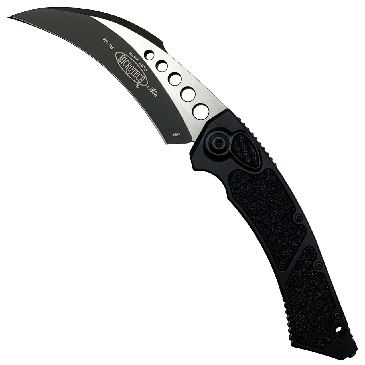 Knife Review Microtech Tactical Hawk Automatic Knife with a Black