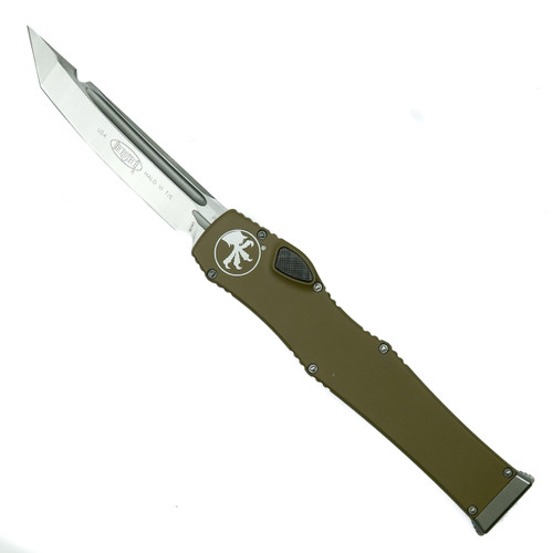 Microtech 250-4TA Tan Halo VI T/E OTF Auto Knife, Satin Blade