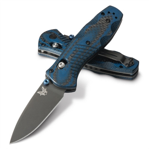 Benchmade 586-1701 Blue/Black Mini Barrage Carbon Fiber/G-10