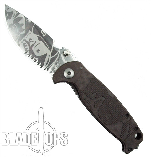 DPx Gear HEST/Mr. DP Coyote Folder Knife, ELMAX Stonewash Combo Blade