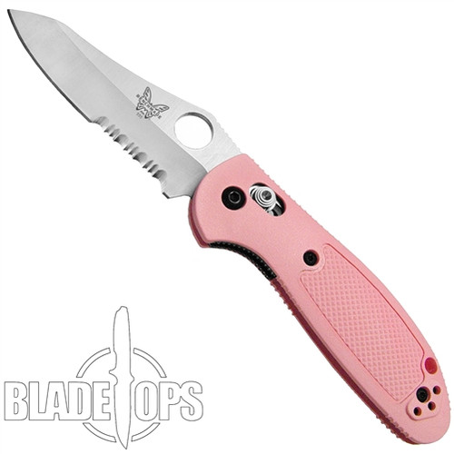 Benchmade 555SHG-PNK Pink Mini Griptilian Sheepsfoot Folder Knife