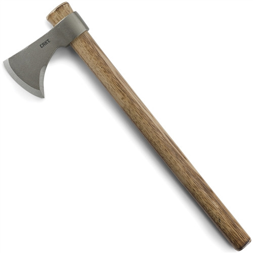 CRKT 2732 Woods Nobo T-Hawk Hickory Wood Fixed Blade Axe, 1055