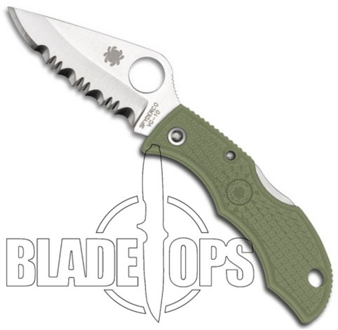 Spyderco Ladybug 3 Folder Knife, Foliage Green FRN Handle