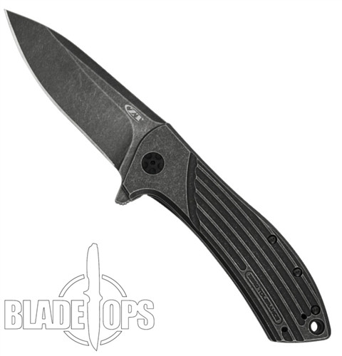 Zero Tolerance Rexford BlackWash 0801BW Flipper Knife, Titanium