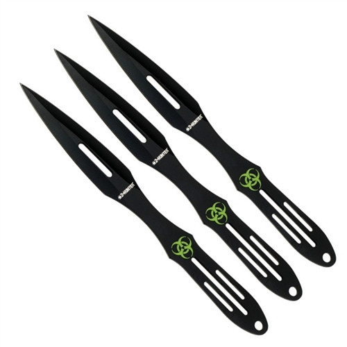 Z-Hunter ZB-050-BK 3-Piece Biohazard D/E Throwing Knife Set