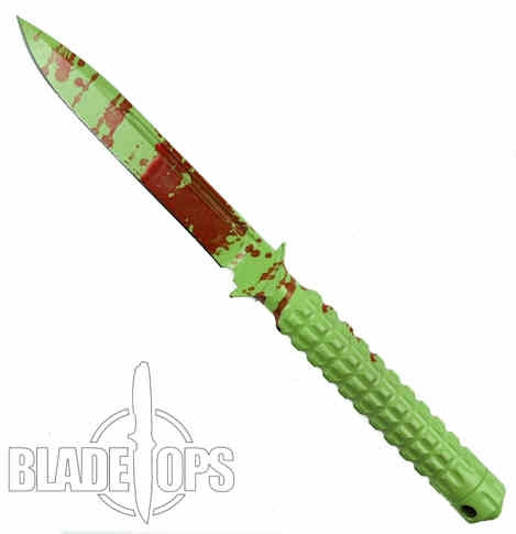 Microtech 116-1Z Zombie Green A.D.O. S/E Fixed Blade Knife, Zombie