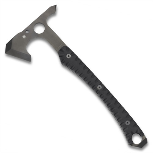Spyderco H03 Warrior Hawk Fixed Blade Axe, D2 Black Head
