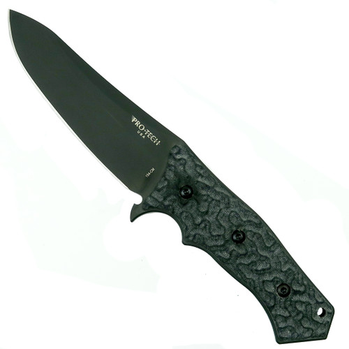 ProTech Spindrift SD3 Fixed Blade Knife, DLC Black Plain Blade