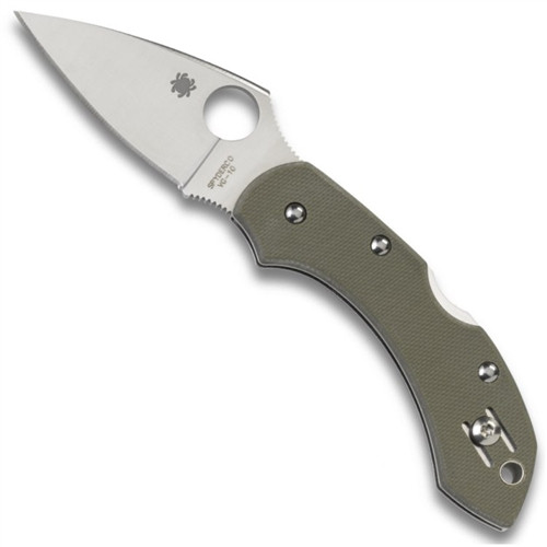 Spyderco Dragonfly, VG10 Plain Blade, Foliage Green G10 Handle