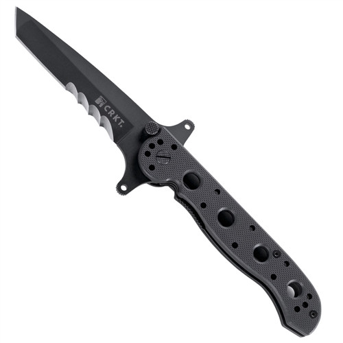CRKT M16-13SFG Special Forces Black G10 Tanto Knife, Combo Edge