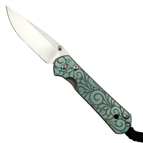 Chris Reeve S21-CGG-PA Aqua CGG Paisley Small Sebenza 21 Titanium