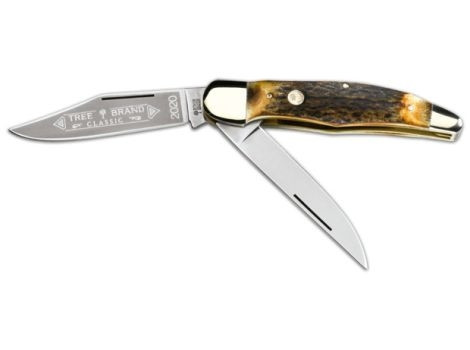 Boker Folding Hunter Genuine Stag Handle Pocket Knife