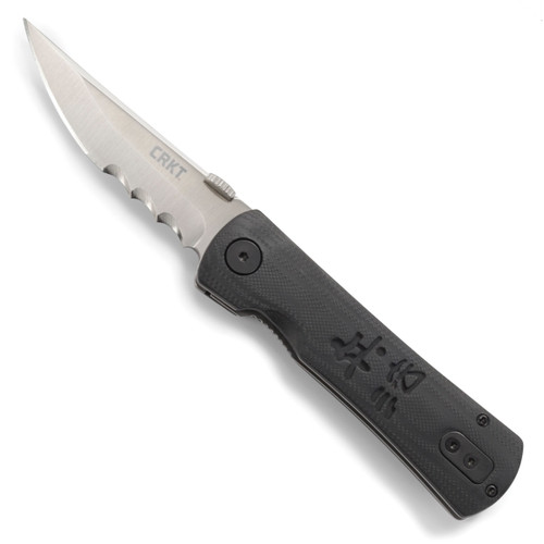 CRKT 2901 Heiho Spring Assist Knife, Satin Combo Blade
