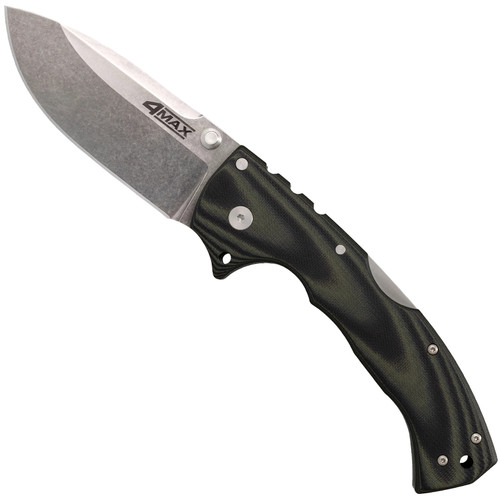 Cold Steel 4-Max Elite S35VN Stonewashed Drop Point Blade Green