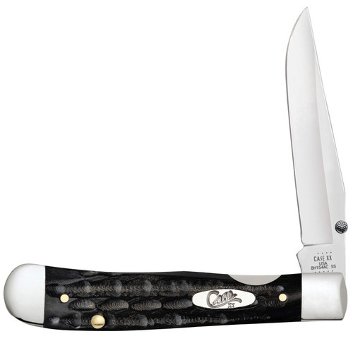 Case Kickstart Jigged Buffalo Horn Trapperlock Knife | BladeOps