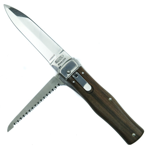 Mikov 241 Predator Rosewood Handle Leverlock Auto Knife, Single
