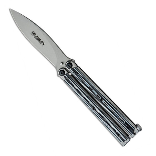 Bradley Kimura Butterfly Knife, Black & White G-10, Bead Blast