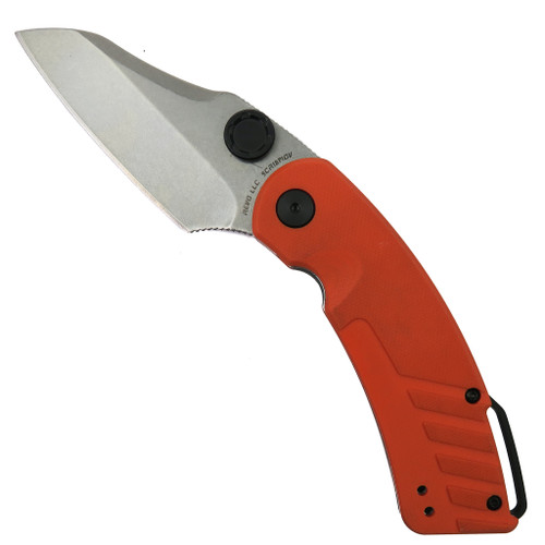 REVO Orange G-10 Recoil Rapid Assist Knife, Stonewash Blade | BladeOps