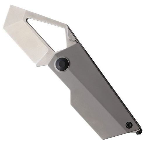 Kizer CyberBlade Milled Titanium Linerlock Folding Knife, Satin