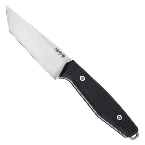 Boker Daily Knives AK1 Black G10 Fixed Blade Knife, Satin Tanto Blade