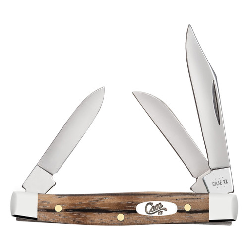 Case XX Smooth Natural Zebra Wood Small Stockman Knife | BladeOps