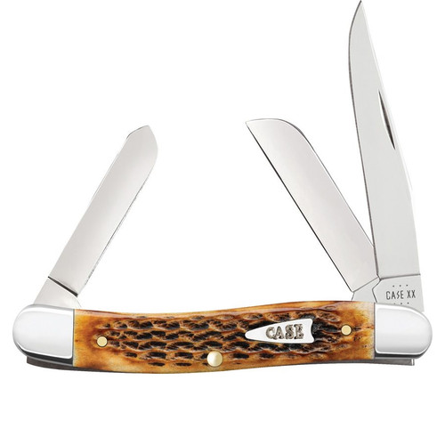 Case XX Shot Show Corn Cob Jig Burnt Amber Bone Medium Stockman