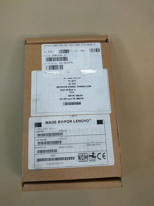 Lenovo EBG TS2.8m 10A/120V C13/NEMA 5-1 00MJ242-01