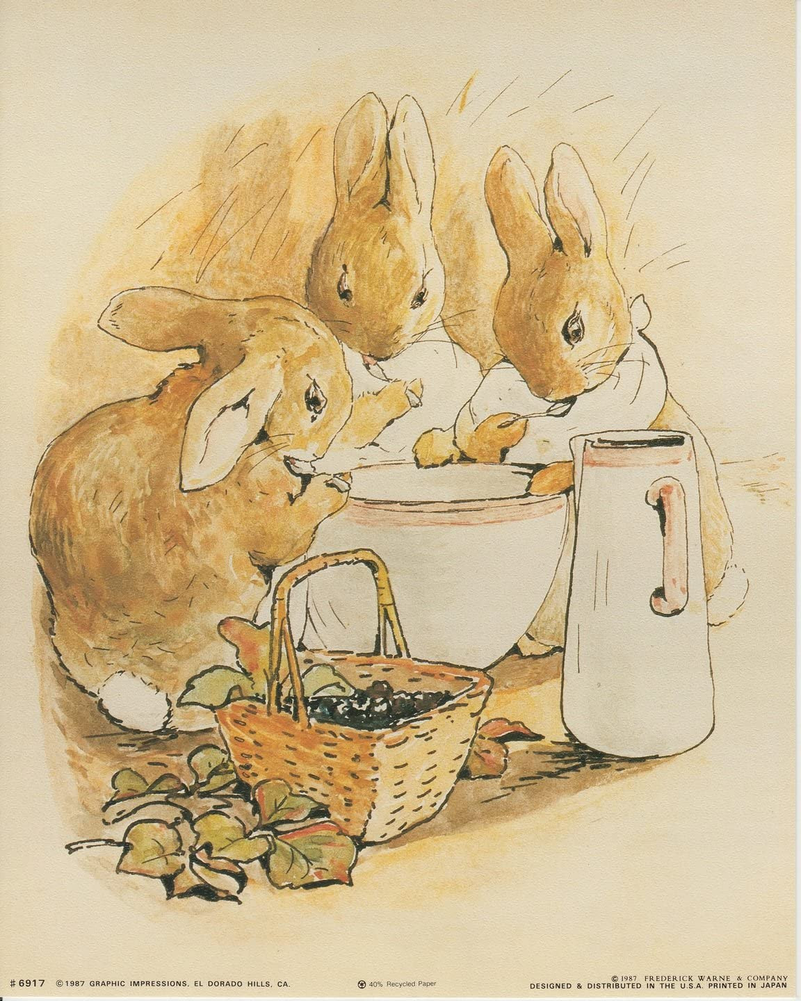 The Tale of Peter Rabbit Beatrix Potter Art Print Poster (8x10 ...