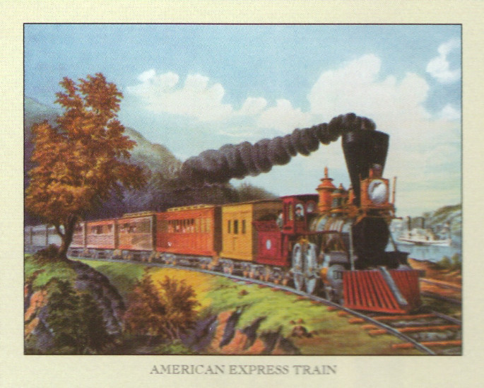 Vintage American Express Train Wall Art Posters