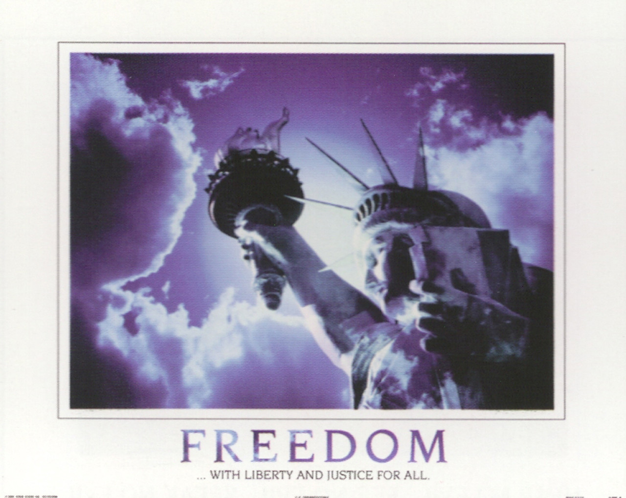 Freedom with Liberty and Justice Motivational Posters