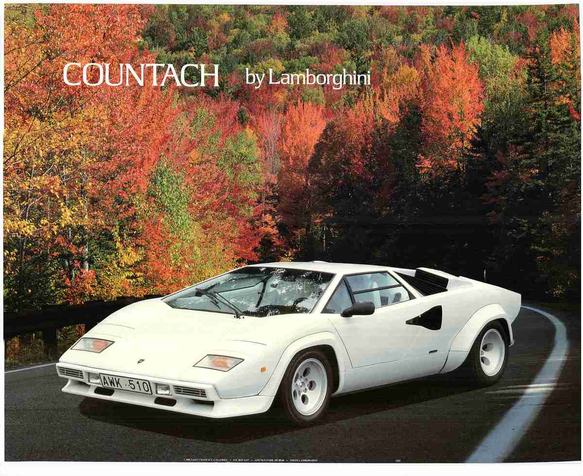 Engine Countach Car Posters Autmotive Posters