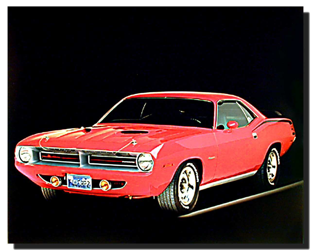 1970 Plymouth Cuda Classic Car Poster | Car Posters | Automotive Posters