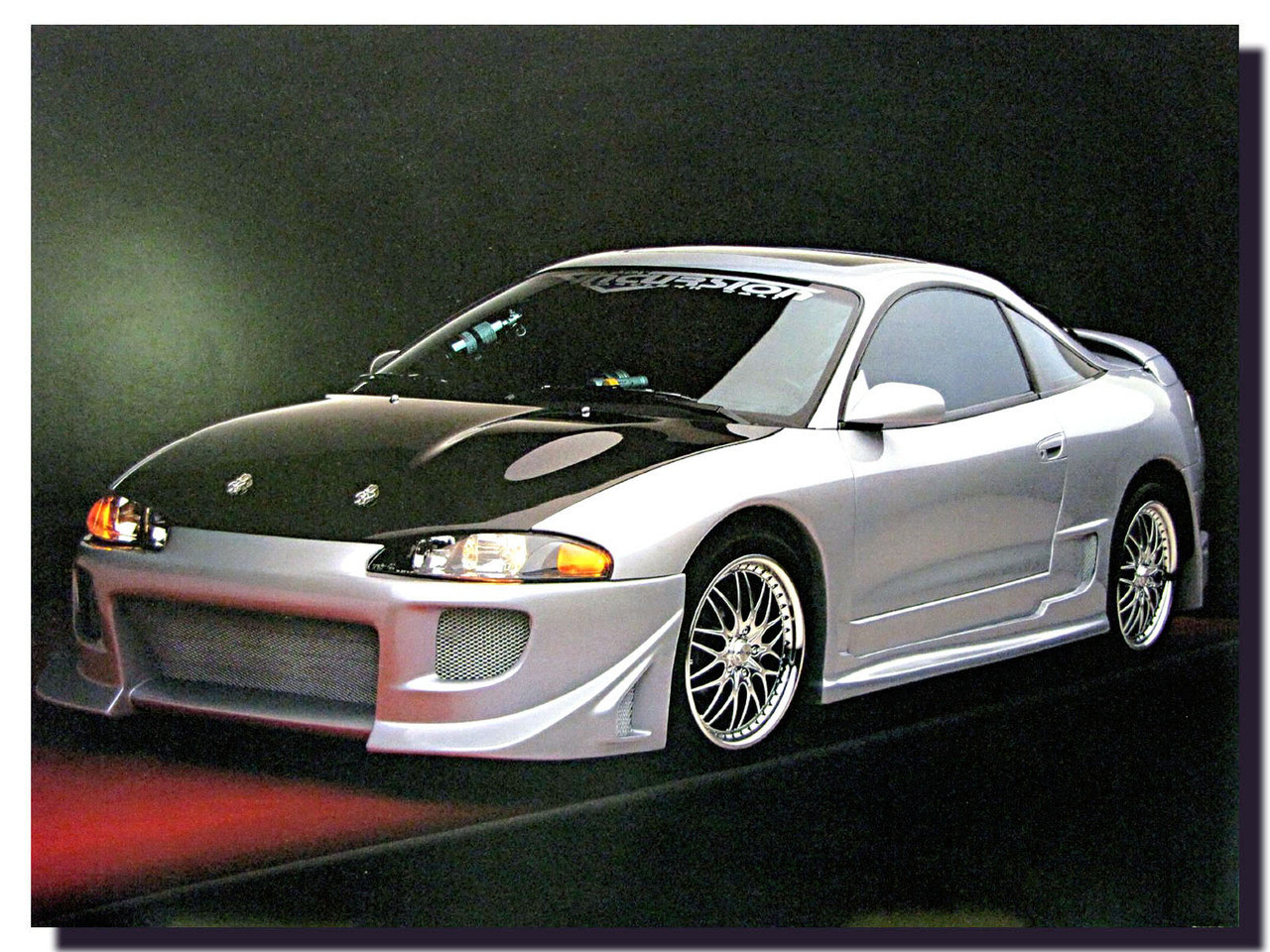1998 mitsubishi custom modified eclipse poster car posters automotive posters sports car wall decor mitsubishi eclipse custom street racer art print poster 16x20