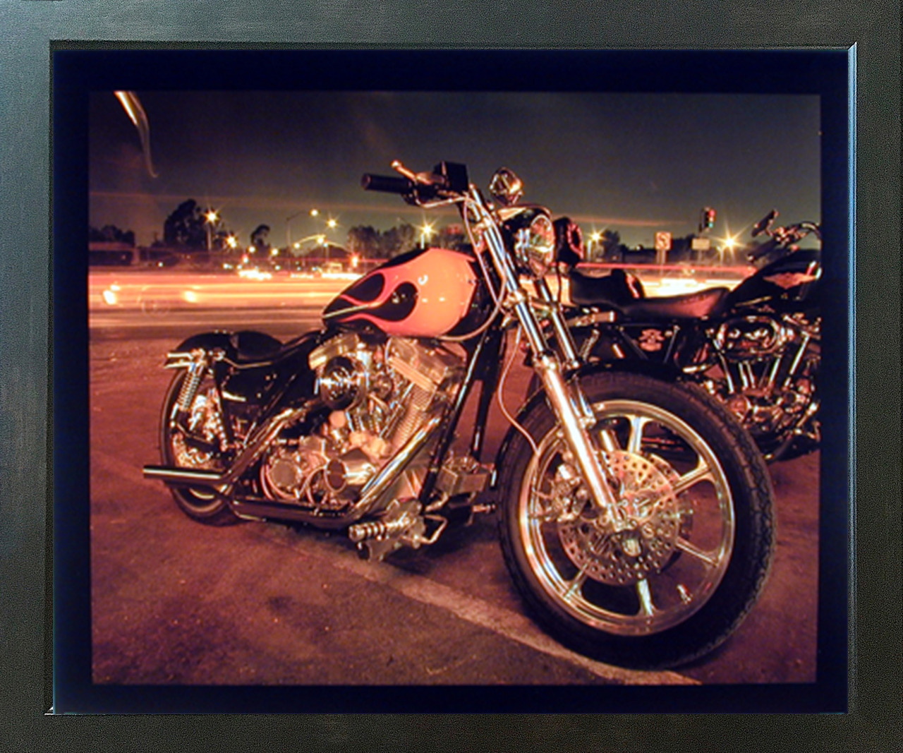 Harley Davidson Classic Motorcycle Wall Espresso Framed Picture